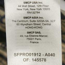 Pre Owned Sandro Navy Blue Printed Silk Wrap Around Midi Dress XS