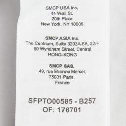 Pre Owned Sandro Lilac Stripe Linen Blend Blonvilla Cropped Top XS