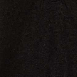Pre Owned Sandro Black Linen Knit long Seeve T-Shirt M