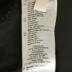 Pre Owned Sandro Black Tweed Flounced Hem Mini Dress M