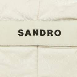 Pre Owned Sandro Poudre Pink Crepe Straight Fit Trousers S