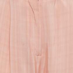 Pre Owned Sandro Poudre Pink Crepe Straight Fit Trousers S