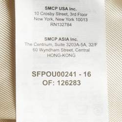 Pre Owned Sandro Beige Crepe Pleated Trench Coat S