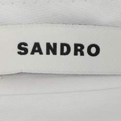 Pre Owned Sandro Green Jacquard Trousers M