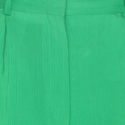 Pre Owned Sandro Green Jacquard Trousers M