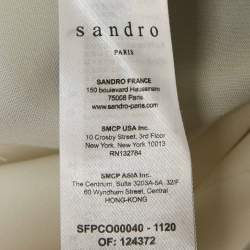 Pre Owned Sandro Black /White Crepe Blend Jumpsuit M