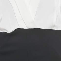 Pre Owned Sandro Black /White Crepe Blend Jumpsuit M