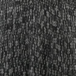 Pre Owned Sandro Black Printed Silk Mini Dress M