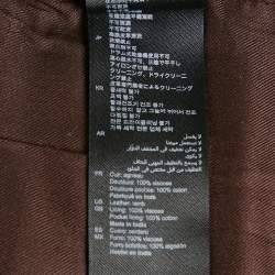 Pre Owned Sandro Brown Leather Mini Skirt L