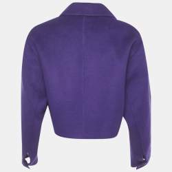 مملوكة مسبقًا جاكيت ساندرو أرجواني صوف قصير مقاس صغير