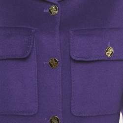مملوكة مسبقًا جاكيت ساندرو أرجواني صوف قصير مقاس صغير