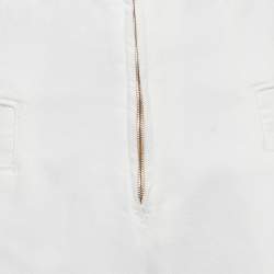 مملوكة مسبقًا Sandro White Cotton Drill Wide Leg High Waist Jeans M