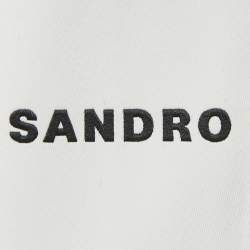 Pre Owned Sandro Blue Wool Blend Oversized Tailored Jacket XS