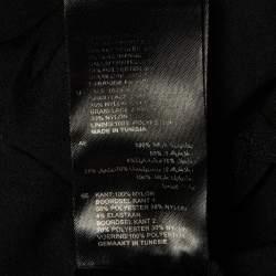 Pre Owned Sandro Black Lace Contrast Detail Mini Dress M