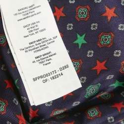 Pre Owned Sandro Purple Stars Print Satin Maxi Dress S