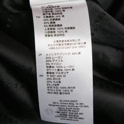 Pre Owned Sandro Black Jacquard Tweed Zip-Up Jacket S