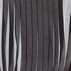 Pre Owned Sandro Black /White Pleated Crepe Midi Dress M