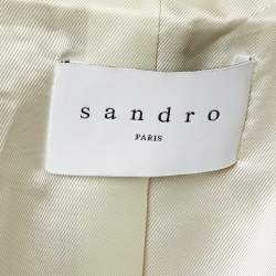 Pre Owned Sandro Beige Cotton Trench Coat S