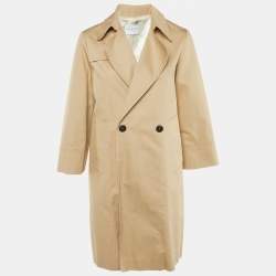 Pre Owned Sandro Beige Cotton Trench Coat S