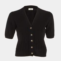 Pre Owned Sandro Black Rib Knit Sweater L