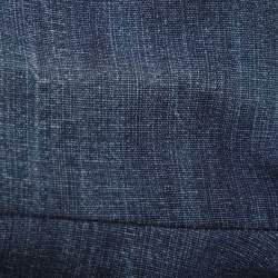 Pre Owned Sandro Blue Denim Short Sleeve Blazer Jacket S