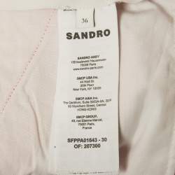 Pre Owned Sandro Red Linen Blend Trousers S