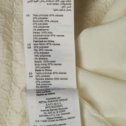 Pre Owned Sandro White Bead Embellished Detail Knit Midi Dress XL