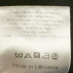 مملوكة مسبقًا Sandro Black Rib Knit Frayed Detail Tank Top S