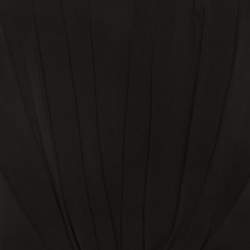 Pre Owned فستان ساندرو أسود من كريب مطوي بدون أكمام طويل متوسط الحجم