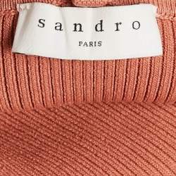 Pre Owned Sandro Brown Rib Knit Tank Top M