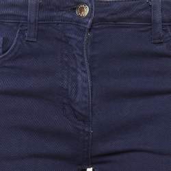 مملوكة مسبقًا بنطلون جينز ضيق برباط تفاصيل سحاب دينم أزرق ساندرو مقاس متوسط - خصر 29 بوصة