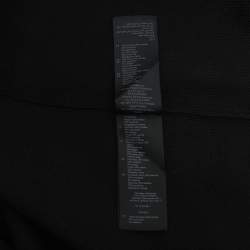 Pre Owned فستان ساندرو أسود/كريمي محاك ودانتيل كبير الحجم