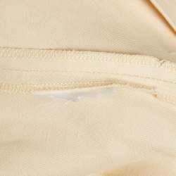 Pre Owned Sandro Beige Linen Blend Button Detail Mini Dress XS