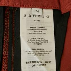 Pre Owned شورت ساندرو بني مزيج من الكتان إيدي مقاس صغير (سمول)