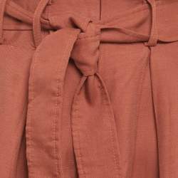 Pre Owned شورت ساندرو بني مزيج من الكتان إيدي مقاس صغير (سمول)