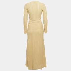 مملوكة مسبقًا Sandro Cream Hollow Knit Cardigan and Skirt Set S