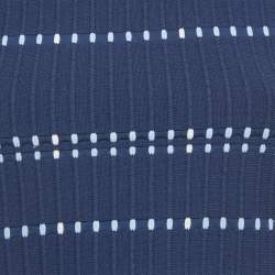 Pre Owned توب ساندرو أزرق كحلي محاك جاكار مقاس صغير