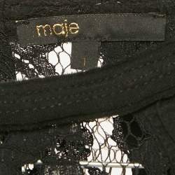 مملوكة مسبقًا Sandro Black Lace Sheer Top S