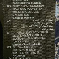 Pre Owned سندرو توب قصير من الدانتيل باللون الأزرق الداكن مقاس صغير