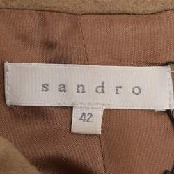 مملوكة مسبقًا Sandro Brown Wool Blend Double Breast Coat L