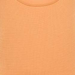 Pre Owned فستان ساندرو برتقالي بشرابات محبوك متوسط الحجم كبير جداً