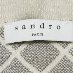 مملوكة مسبقًا Sandro Cream Quilted Knit Mini Skirt S