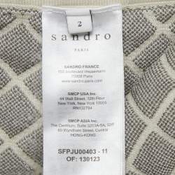 مملوكة مسبقًا Sandro Cream Quilted Knit Mini Skirt S