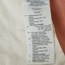 مملوكة مسبقًا بنطلون ساندرو برتقالي فاتح بنقشة مربعات قماش كريب مثني مقاس صغير (سمول)