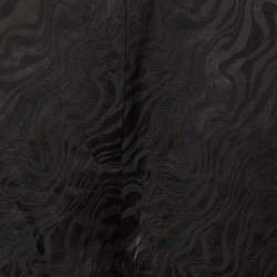 Pre Owned بنطالون ساندرو أسود جاكار بانت مقاس متوسط (ميديم)