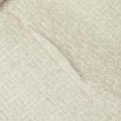 مملوكة مسبقًا Sandro White Tweed & Plisse Detail Coat Mini Dress M