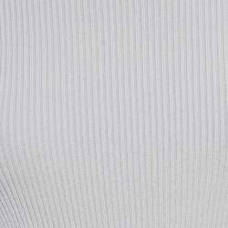 Pre Owned Sandro Light Purple Rib Knit Bell Sleeve Top M