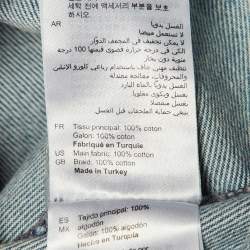 مملوكة مسبقًا Sandro Blue Distressed Denim Lorette Jacket & Jeans Set S/L