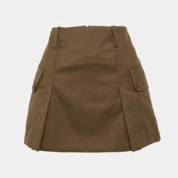 مملوكة مسبقًا Sandro Brown Wool Blend Cargo Mini Skirt S