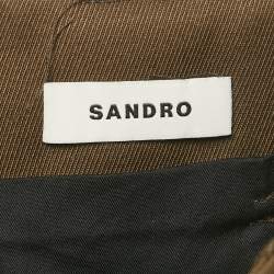 مملوكة مسبقًا Sandro Brown Wool Blend Cargo Mini Skirt S